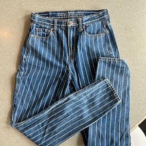 Denim pin stripe mom jeans size 0